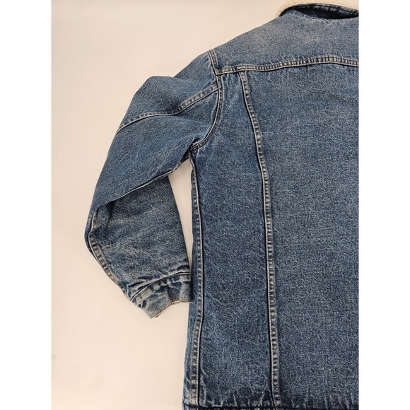 Vtg Levi's Men's Size 42L  Denim Trucker Jacket San Francisco Red Label Sherpa - Picture 11 of 14